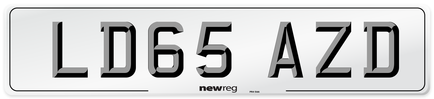 LD65 AZD Number Plate from New Reg